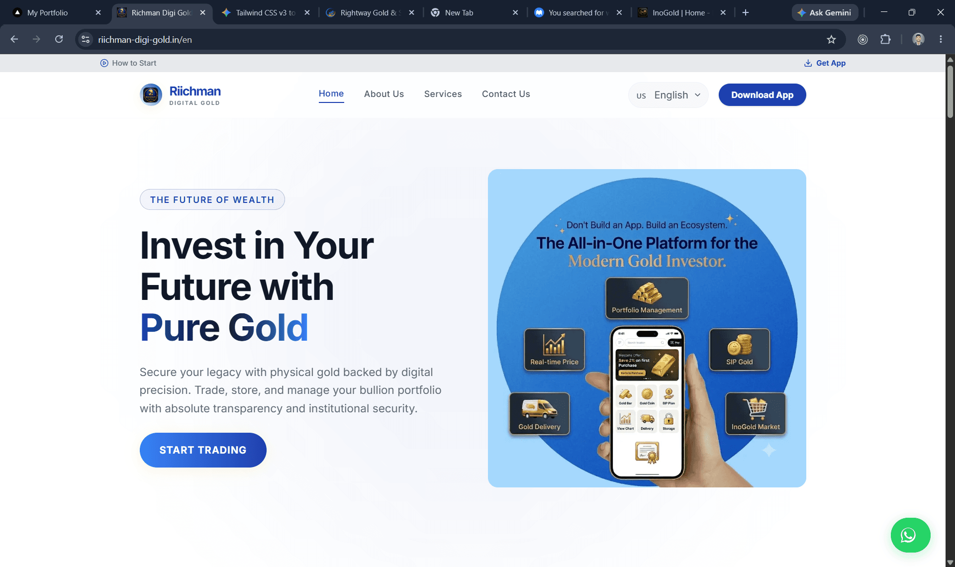 Riichman Digi Gold Engineering Stack Mockup