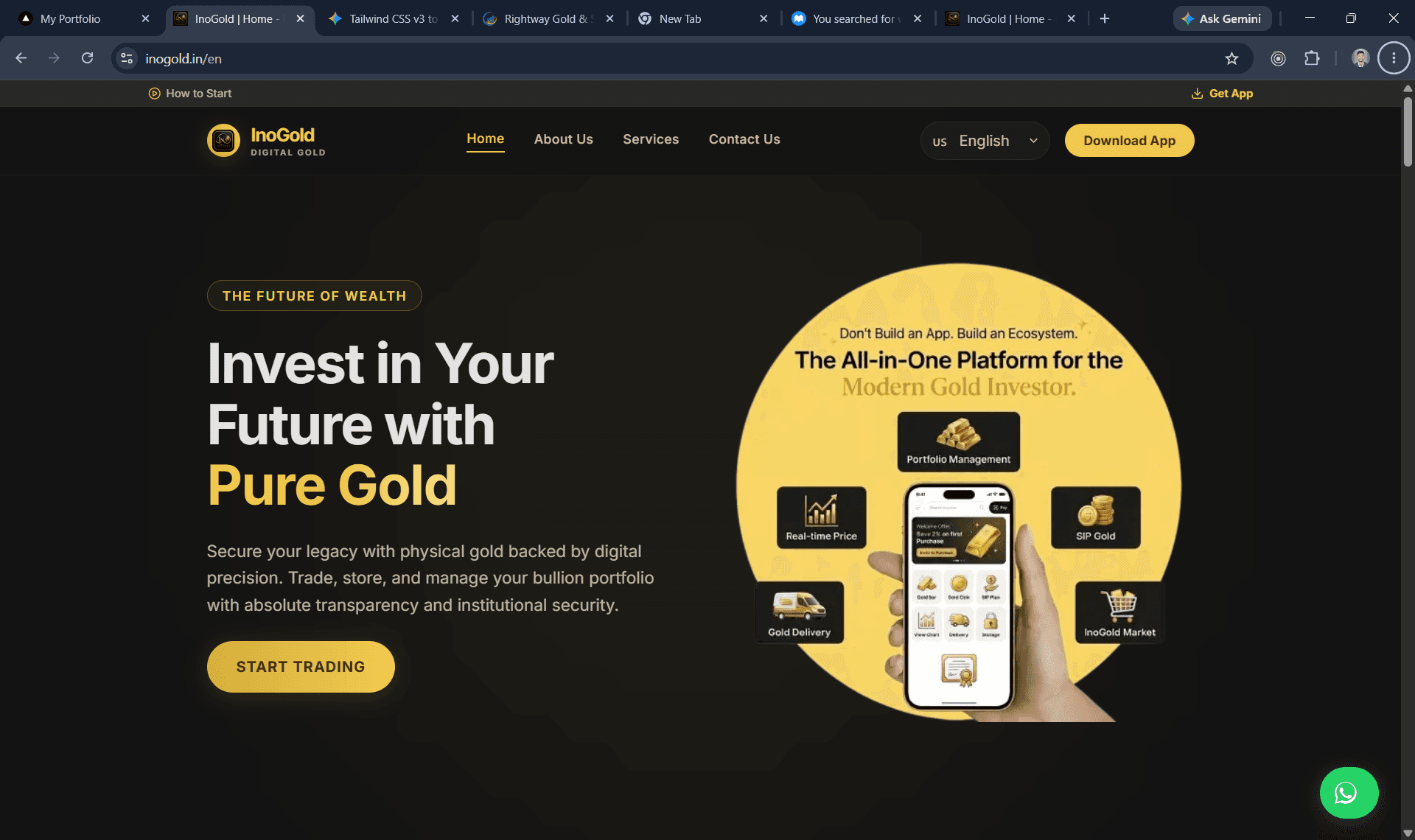 Inogold Engineering Stack Mockup